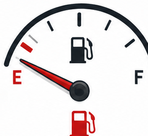 Indicador de combustible en reserva